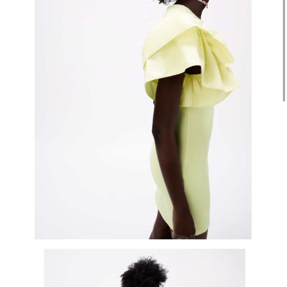 Zara Yellow Ruffle Mini Dress - Picture 8 of 8